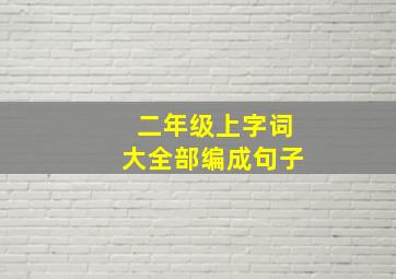 二年级上字词大全部编成句子