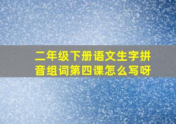 二年级下册语文生字拼音组词第四课怎么写呀