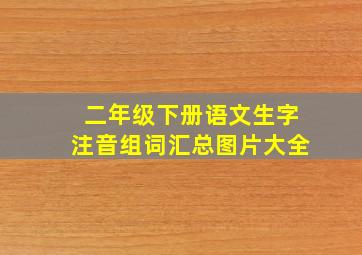 二年级下册语文生字注音组词汇总图片大全