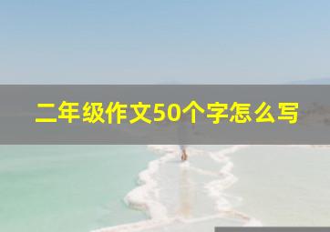 二年级作文50个字怎么写