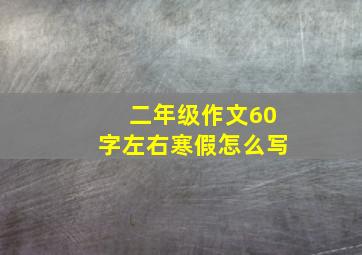 二年级作文60字左右寒假怎么写