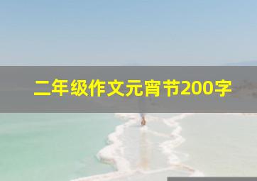 二年级作文元宵节200字