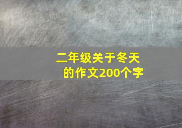 二年级关于冬天的作文200个字