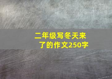 二年级写冬天来了的作文250字