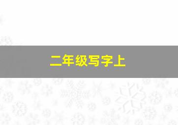 二年级写字上