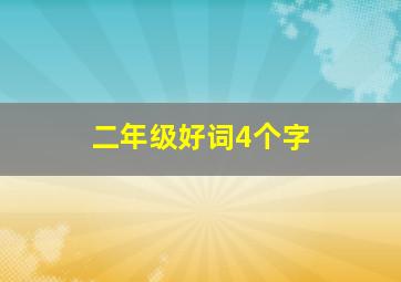 二年级好词4个字