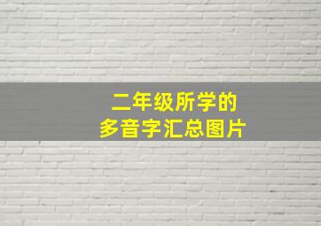 二年级所学的多音字汇总图片