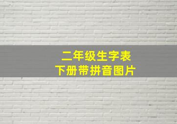 二年级生字表下册带拼音图片