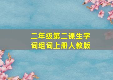 二年级第二课生字词组词上册人教版