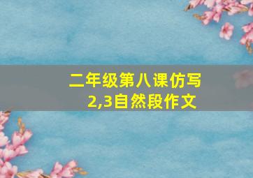 二年级第八课仿写2,3自然段作文