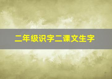 二年级识字二课文生字