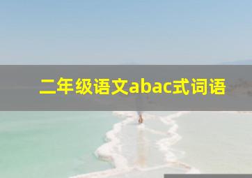 二年级语文abac式词语