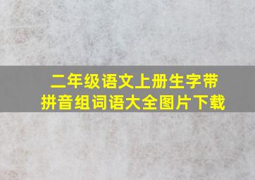 二年级语文上册生字带拼音组词语大全图片下载