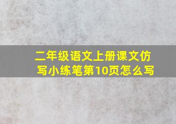 二年级语文上册课文仿写小练笔第10页怎么写