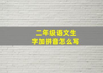 二年级语文生字加拼音怎么写