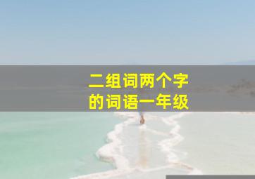 二组词两个字的词语一年级