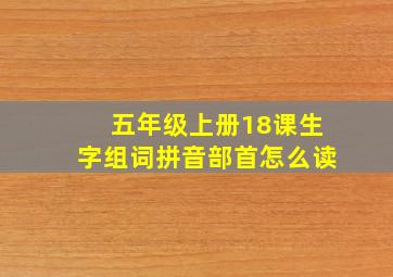 五年级上册18课生字组词拼音部首怎么读