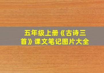 五年级上册《古诗三首》课文笔记图片大全