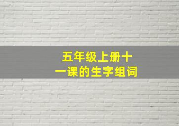 五年级上册十一课的生字组词