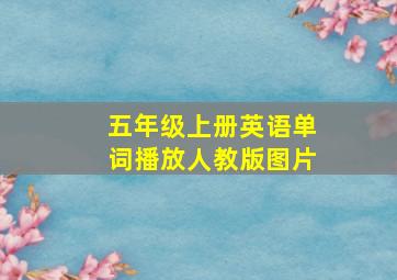 五年级上册英语单词播放人教版图片