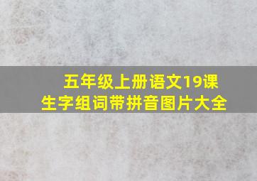 五年级上册语文19课生字组词带拼音图片大全