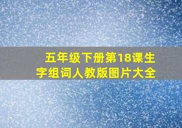 五年级下册第18课生字组词人教版图片大全