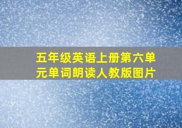 五年级英语上册第六单元单词朗读人教版图片