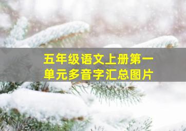 五年级语文上册第一单元多音字汇总图片