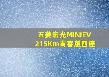 五菱宏光MiNiEV215Km青春版四座