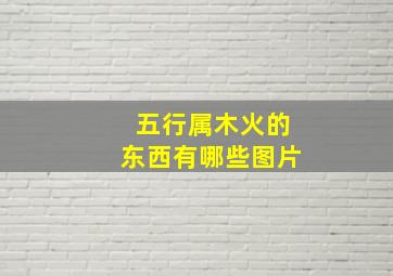 五行属木火的东西有哪些图片