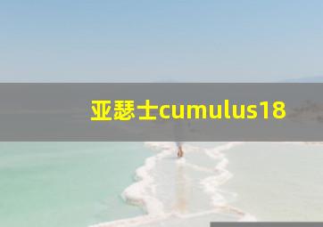 亚瑟士cumulus18