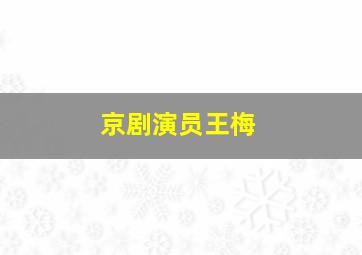 京剧演员王梅