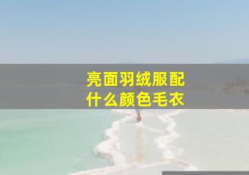 亮面羽绒服配什么颜色毛衣