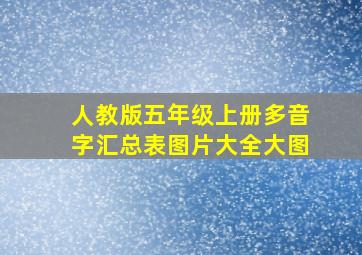 人教版五年级上册多音字汇总表图片大全大图