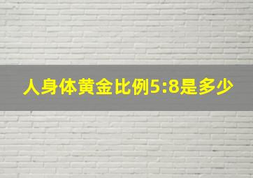 人身体黄金比例5:8是多少