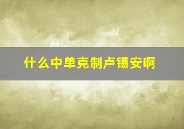 什么中单克制卢锡安啊