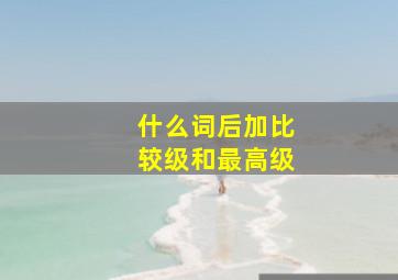 什么词后加比较级和最高级