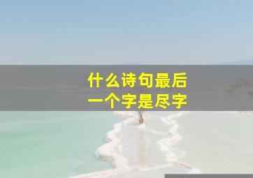 什么诗句最后一个字是尽字