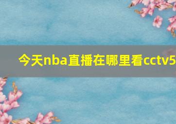 今天nba直播在哪里看cctv5