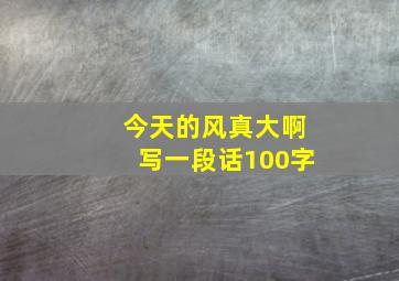 今天的风真大啊写一段话100字