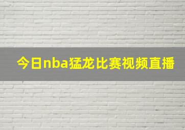 今日nba猛龙比赛视频直播