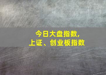 今日大盘指数,上证、创业板指数