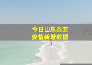 今日山东泰安疫情新增数据