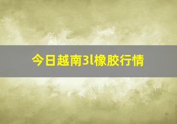 今日越南3l橡胶行情