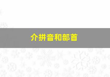 介拼音和部首