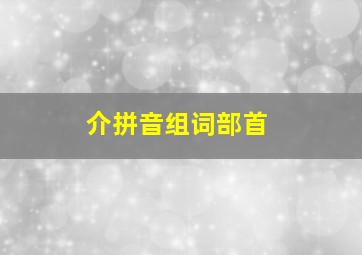 介拼音组词部首