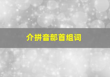 介拼音部首组词