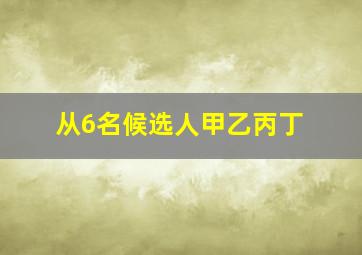 从6名候选人甲乙丙丁