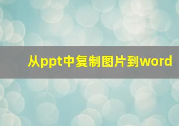 从ppt中复制图片到word