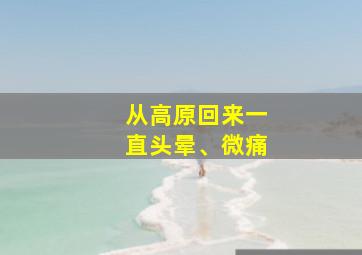 从高原回来一直头晕、微痛